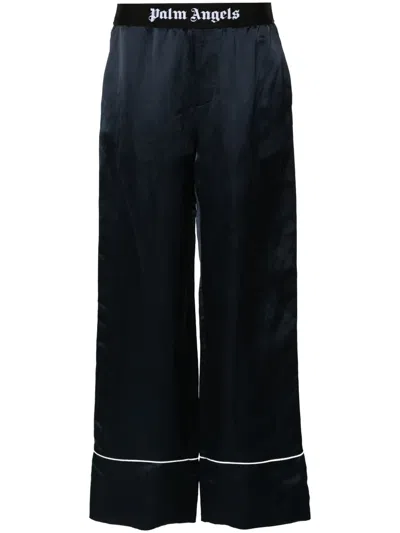 Palm Angels Soiree Pyjama Pants In Blue