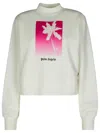 Palm Angels Palm Tree-print Cotton Sweatshirt In White