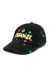 Palm Angels Printed Baseball Cap In Black