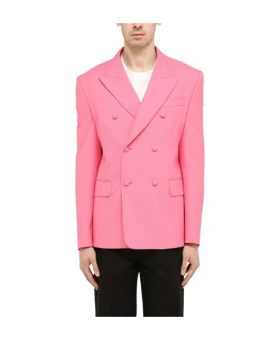 Palm Angels Sonny Double-breasted Blazer In Pink
