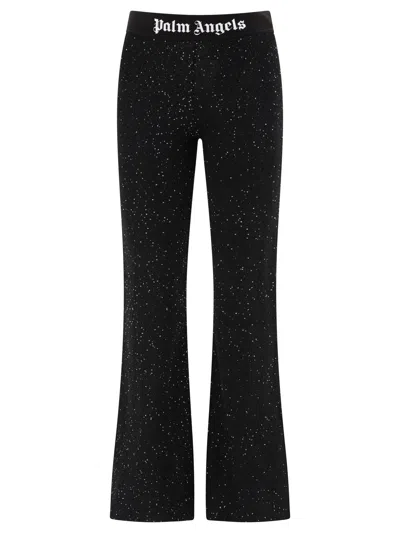 Palm Angels Sophisticated Flared Trousers For Women In Black