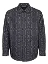 Palm Angels Quilted All Monogram Outerwear With Snap Buttons In Grey