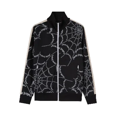 Pre-owned Palm Angels Spider Web Classic Track Jacket 'black/white'