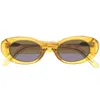 Palm Angels Spirit Oval Sunglasses In Brown