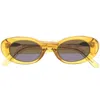 Palm Angels Spirit Oval Sunglasses In Brown