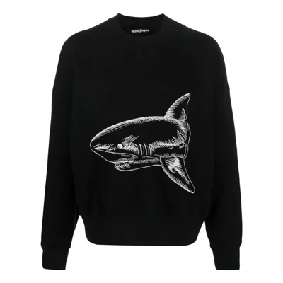 PALM ANGELS PALM ANGELS SPLIT SHARK CREW 'BLACK WHITE'