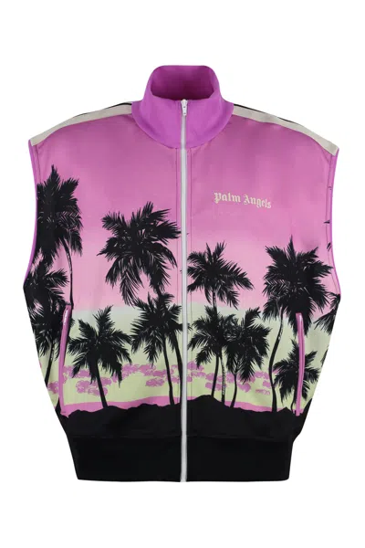 Palm Angels Sunset Track Vest In Purple