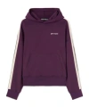 Palm Angels Boxy Sweatshirt With Stripes In Purple