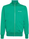 Palm Angels Track Jacket In Green-colored Technical Fabric
