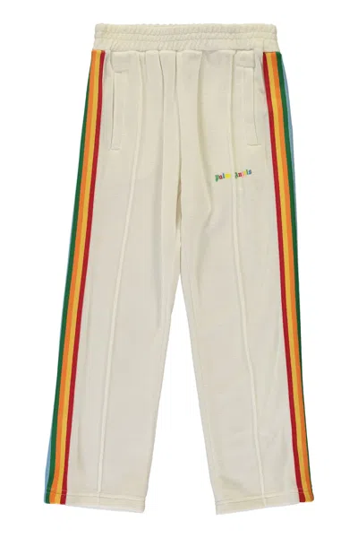 Palm Angels Kids' Sports Pants In White