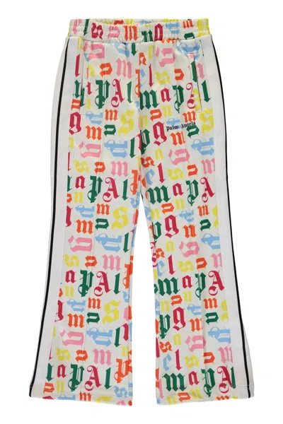 Palm Angels Kids' Sports Pants In White