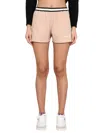 Palm Angels Elastic Waistband Sports Shorts With Side Pockets In Neutral