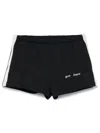 Palm Angels Sports Shorts With Logo Print In Black