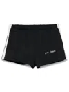 Palm Angels Sports Shorts With Logo Print In Black