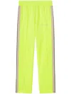 Palm Angels Logo Embroidered Side Stripe Detailed Track Pants In Yellow