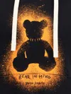 Palm Angels Men Spray Bear Loose Hoody In Black
