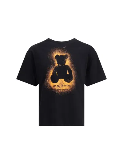 Palm Angels Spray Bear T-shirt In Black