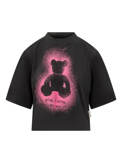 Palm Angels Crew Neck Graphic Print Relaxed Fit T-shirt In Black