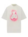 Palm Angels Ivory Cotton T-shirt