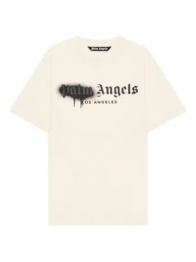 Palm Angels Spray City Los Angeles Dripping Logo T-shirt In Pink