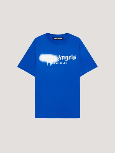 Palm Angels Spray City Los Angeles Logo Graphic T-shirt In Blue