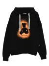Palm Angels Men Spray Bear Loose Hoody In Black