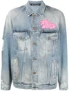 Palm Angels Graffiti-print Denim Jacket
