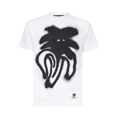 Pre-owned Palm Angels Spray Jimmy Classic Tee 'white/black' | Men's Size Xl