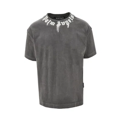 PALM ANGELS SPRAY LOGO PRINT T-SHIRT