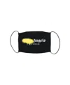 Palm Angels Spray Print Face Mask In Black