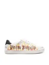 Palm Angels Spray Print Flame Logo Sneakers In Neutral