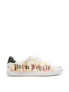 Palm Angels Spray Print Flame Logo Sneakers In Neutral