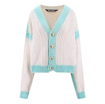 Palm Angels Sprayed Palm Cardigan 'off White'
