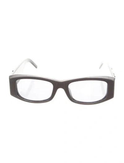 Pre-owned Palm Angels Square Mirrored Sunglasses In Gray
