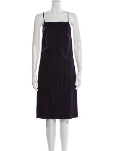 Pre-owned Palm Angels Square Neckline Knee-length Dress In Blue