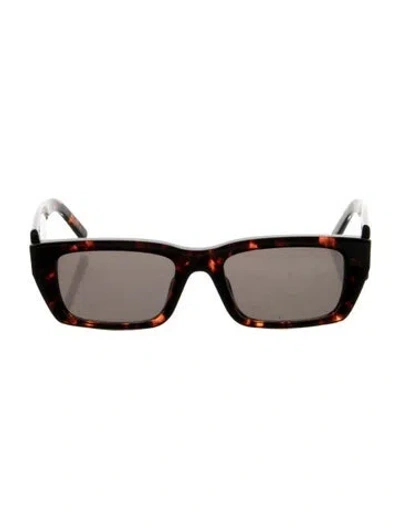 Pre-owned Palm Angels Square Tinted Sunglasses In Brown