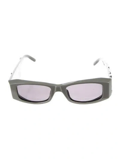 Pre-owned Palm Angels Square Tinted Sunglasses In Gray