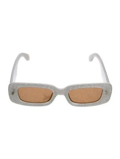 Pre-owned Palm Angels Square Tinted Sunglasses In White