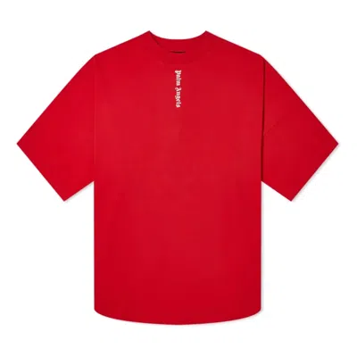 Palm Angels Ss21 Vertical Logo Oversized T-shirt 'red White'