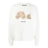 Palm Angels Oversized Sweatshirt With Bear Print In White