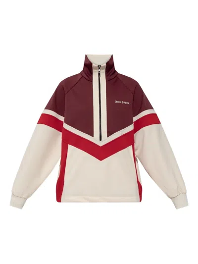 Palm Angels Stand-up Collar Sweatshirt In Brown