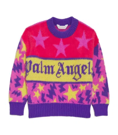 Palm Angels Kids' Star-intarsia Jumper (4-12+ Years) In Pink