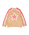 Palm Angels Star Tie-dye Print Sweatshirt In Nude