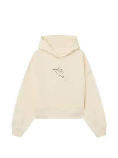 Palm Angels Star-print Hoodie In Neutral
