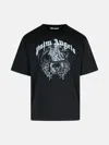 PALM ANGELS 'STATEMENT' BLACK COTTON T-SHIRT