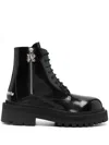 PALM ANGELS STATEMENT LOGO COMBAT BOOTS FOR WOMEN