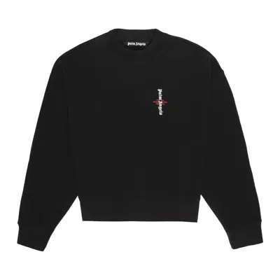 Pre-owned Palm Angels Statement Sweatshirt 'black/white'