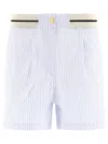 Palm Angels Boxer Shorts Striped Detail Button In Blue