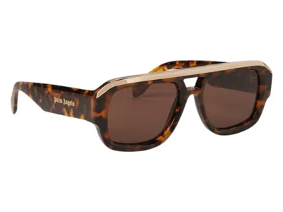 Pre-owned Palm Angels Stockton Sunglasses In Havana Brown (peri062s24pla0016064)