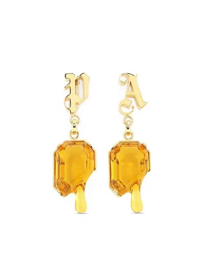 PALM ANGELS STONE-PENDANT EARRINGS